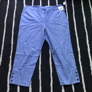 Talbots Blue Perfect Crop Size 16 Pants